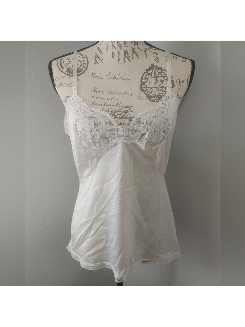 JCPenney Ivory Lace Trim Chemise